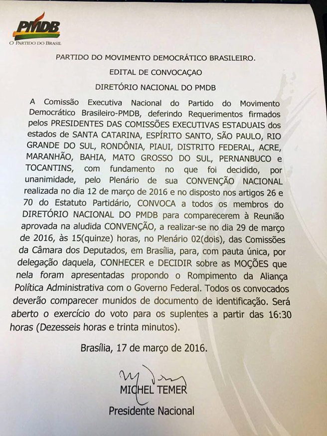 PMDB rompe